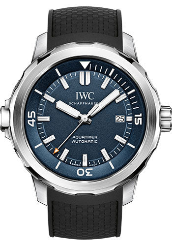 IWC Aquatimer IW329005 Automatic Expedition Jacques-Yves Cousteau Special Edition 42mm Stainless Steel Case - Blue Dial - Black Rubber Strap