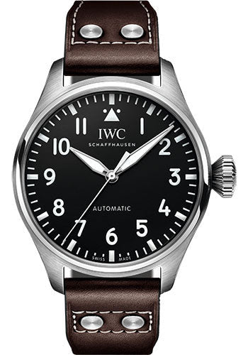 IWC Pilot IW329301 Big 's 43 - Stainless Steel Case - Black Dial - Brown Calfskin Strap