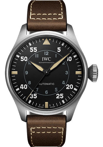 IWC Pilot IW329701 Big ’s 43 Spitfire Titanium Case - Black Dial - Brown Calfskin Strap