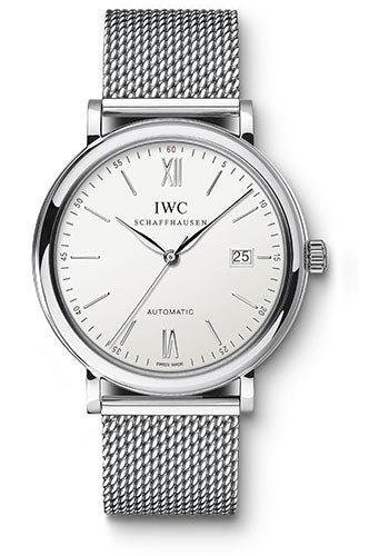 IWC Portofino IW356505 Automatic 40mm Stainless Steel Case - Silver Dial - Steel Milanese Mesh Bracelet