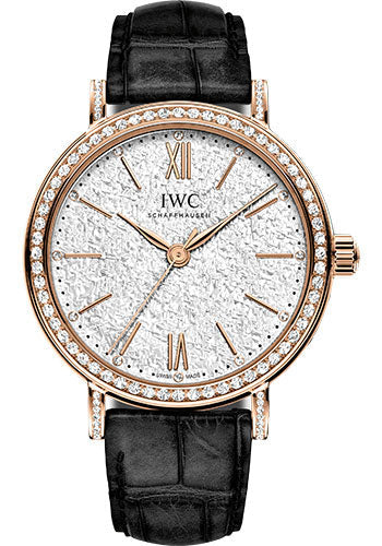 IWC Portofino IW357406 Automatic 34 34.0mm 5N Gold Case - Silver Dial - Black Alligator Strap