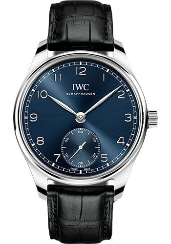 IWC Portugieser IW358305 Automatic 40 - Stainless Steel Case - Blue Dial - Black Alligator Leather Strap Main image