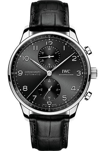 IWC Portugieser IW371609 Chronograph 41.0mm Stainless Steel Case - Black Dial - Black Alligator Strap Main image