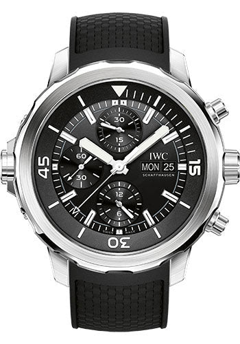 IWC Aquatimer IW376803 Chronograph 44mm Stainless Steel Case - Black Dial - Black Rubber Strap Main image