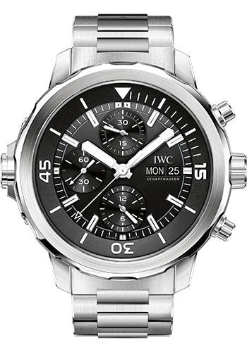 IWC Aquatimer IW376804 Chronograph 44mm Stainless Steel Case - Black Dial - Steel Bracelet