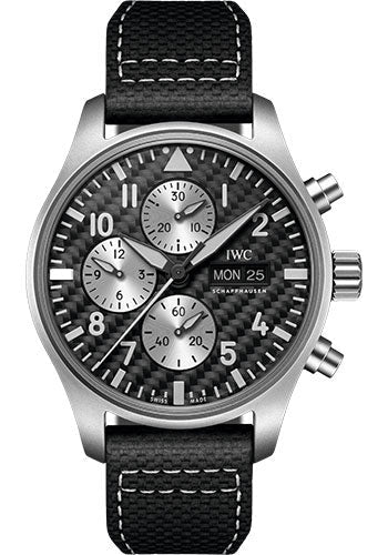 IWC Pilot IW377903 ’s Chronograph Edition AMG Titanium Case - Carbon Dial - Black Calfskin Strap Main image