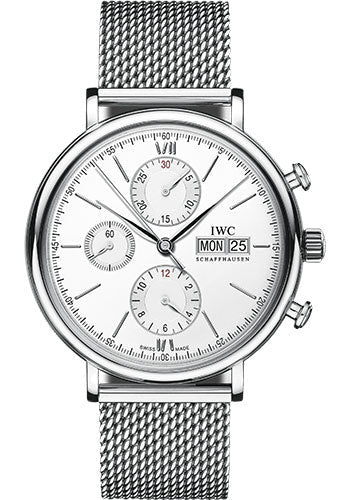 IWC Portofino IW391028 Chronograph 42.0mm Stainless Steel Case - Silver Dial - Milanaise Mesh Steel Bracelet Main image