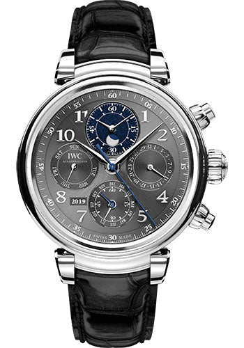 IWC IW392103 Da Vinci Perpetual Calendar Chronograph 43.0mm Stainless Steel Case - Slate Dial - Black Alligator Strap Main image