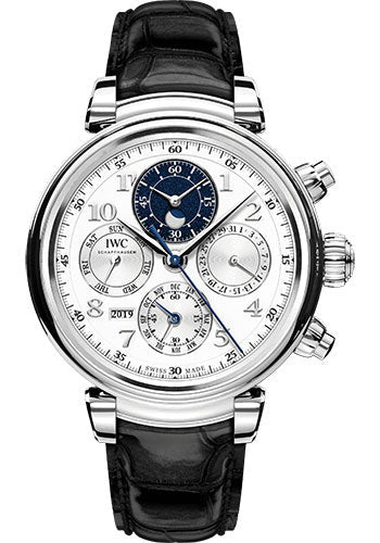 IWC IW392104 Da Vinci Perpetual Calendar Chronograph Limited Edition of 100 43.0mm Platinum Case - Silver Dial - Black Alligator Strap Main image