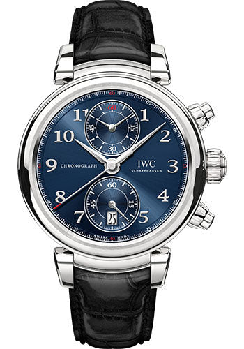 IWC IW393402 Da Vinci Chronograph Edition Laureus Sport for Good Foundation Limited Edition of 1500 42.0mm Stainless Steel Case - Blue Dial - Black Alligator Strap Main image