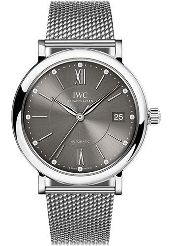 IWC Portofino IW458110 Midsize Automatic 37mm Stainless Steel Case - Grey Dial - Steel Bracelet Main image