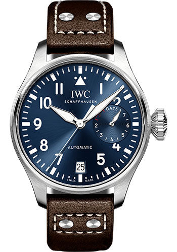 IWC Pilot IW501002 Big 's Edition Le Petit Prince - 46.2mm Stainless Steel Case - Blue Dial - Brown Calfskin Strap