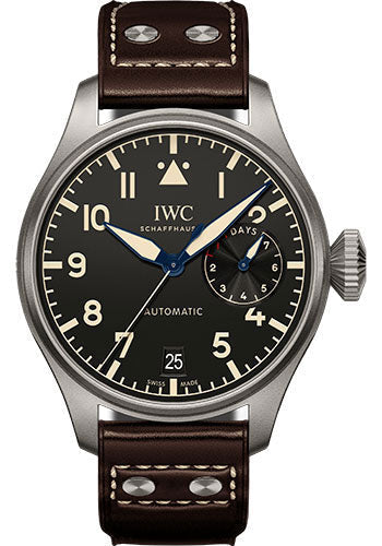IWC Pilot IW501004 Big 's Heritage - 46.2mm Titanium Case - Black Dial - Brown Calfskin Strap Main image