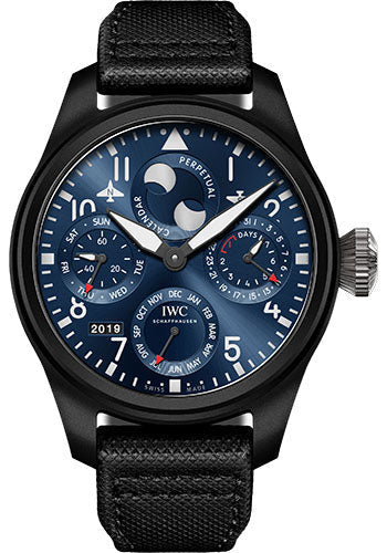 IWC Pilot IW503001 Big 's Perpetual Calendar Edition Rodeo Drive - 46.5mm Ceramic Case - Blue Dial - Black Calfskin Strap Main image