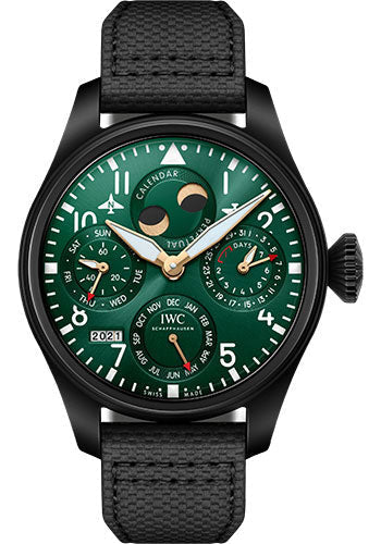 IWC Pilot IW503005 Big ’s Perpetual Calendar Edition Racing Green Ceramic Case - Green Dial - Black Calfskin Strap Limited Edition of 250 Main image