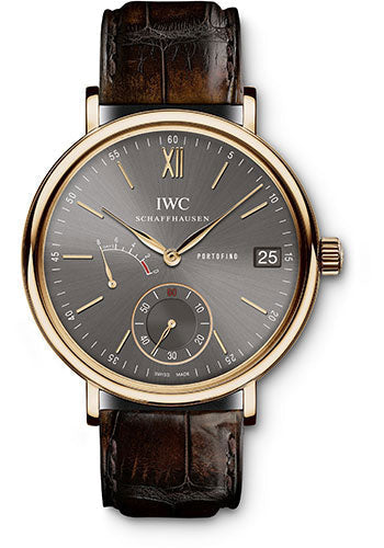 IWC Portofino IW510104 Hand-Wound Eight Days 45mm Red Gold Case - Ardoise Dial - Dark Brown Alligator Strap