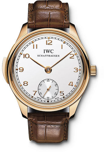 IWC IW544907 Portuguese Minute Repeater Limited Edition of 500 44mm Red Gold Case - Silver Dial - Brown Alligator Strap