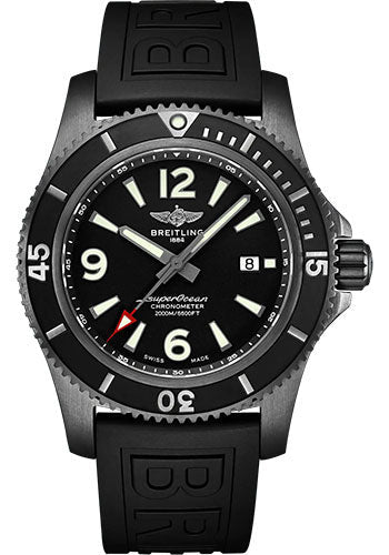Breitling Superocean M17368B71B1S2 Automatic 46 Black Steel DLC-Coated Stainless Steel - Black Dial - Black Rubber Strap - Folding Buckle Main image