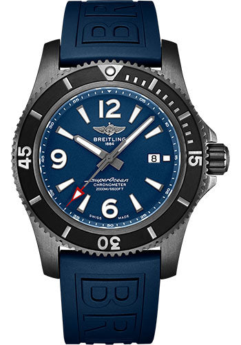 Breitling Superocean M17368D71C1S2 Automatic 46 Black Steel Black steel - Blue Dial - Blue Rubber Strap - Folding Buckle