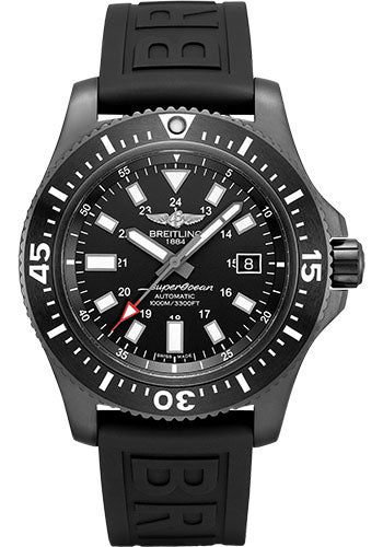 Breitling Superocean M17393131B1S1 44 Special Black steel - Volcano Black Dial - Black Diver Pro III Strap - Folding Buckle Main image