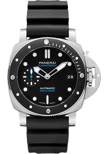 Panerai Submersible PAM00683 Luminor 42mm Black Dial - Black Rubber Strap