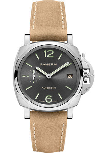 Panerai Luminor PAM00755 Due - 38mm - Polished Steel - Sun-Brushed Anthracite Dial Main image