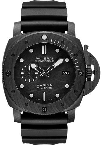 Panerai Submersible PAM00979 Marina Militare Carbotech™ - 47mm - Carbotech - Carbon Dial - Black Caoutchouc Strap
