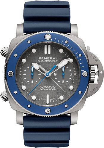 Panerai Submersible PAM00982 Chrono Guillaume Nery Edition - 47mm - Brushed Titanium Main image