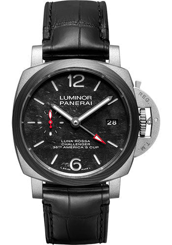 Panerai Luminor PAM01096 Luna Rossa GMT - 42mm - Sand-Blasted Titanium - Panerai Scafotech™ Black Dial Main image