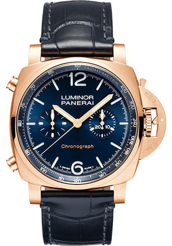 Panerai Luminor PAM01111 Chrono Goldtech™ Blu Notte - 44mm Polished Goldtech Case - Blue Sun-Brushed Dial