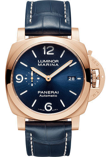 Panerai Luminor PAM01112 Marina Goldtech™ Sole Blu - 44mm - Brushed Panerai Goldtech