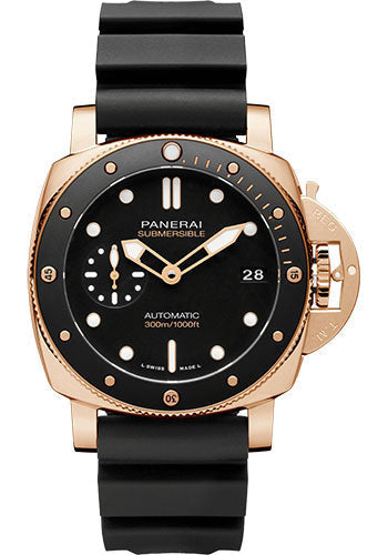 Panerai Submersible PAM01164 Goldtech™ - 42mm - Polished Goldtech - Sun-Brushed Black Dial Dial Main image