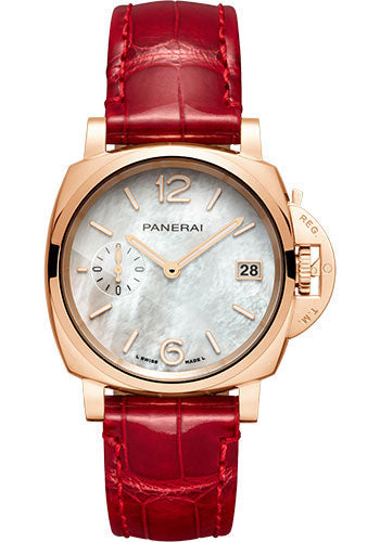 Panerai PAM01280 Piccolo Due MadrePerla - 38mm Polished Goldtech Case - White Mother Of Pearl Dial Main image