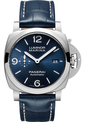 Panerai Luminor PAM01313 Marina - 44mm - Brushed Steel - Blue Sun-Brushed Dial