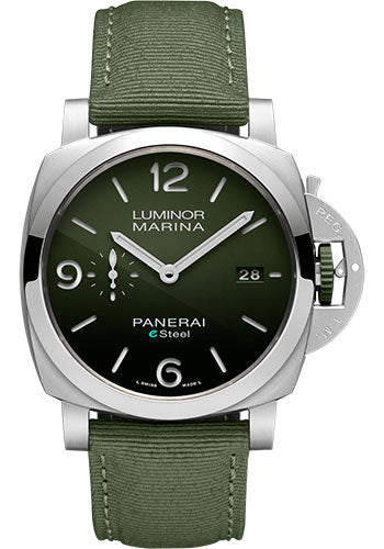 Panerai Luminor PAM01356 Marina eSteel™ Verde Smeraldo - 44mm Brushed Esteel Case - Polished Green Gradient Esteel™ Dial Main image