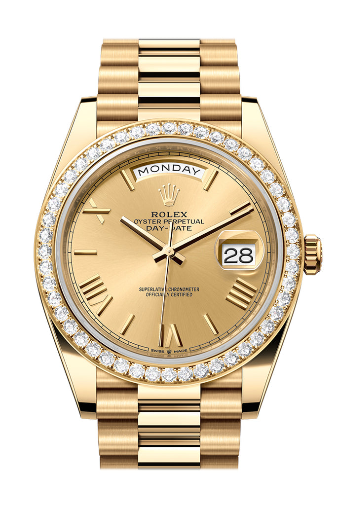 Rolex Day-Date 228348RBR 40 Champagne Roman Dial Yellow Gold President Men's 228348 Main image