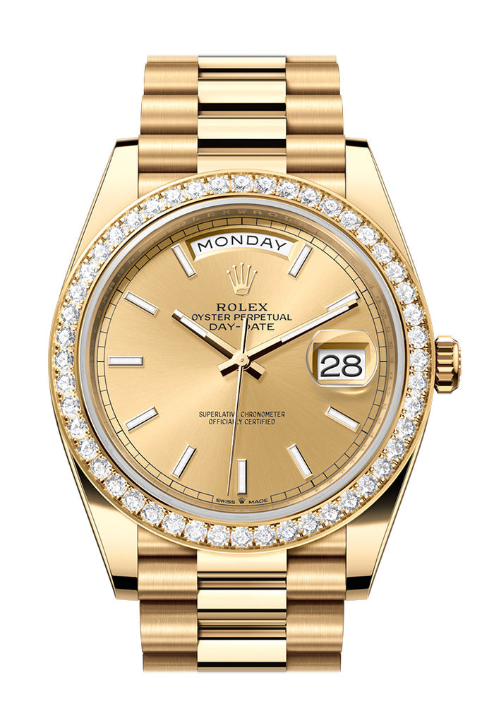 Rolex Day-Date 228348RBR 40 Champagne Dial Yellow Gold President Men's 228348