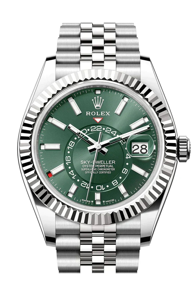 Rolex Sky-Dweller 336934 Sky Dweller 42 Mint Green Dial Stainless Steel Jubilee Mens