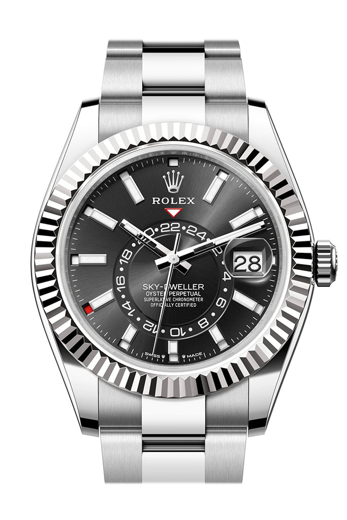 Rolex Sky-Dweller 336934 Sky Dweller 42 Black Dial Stainless Steel Oyster Mens