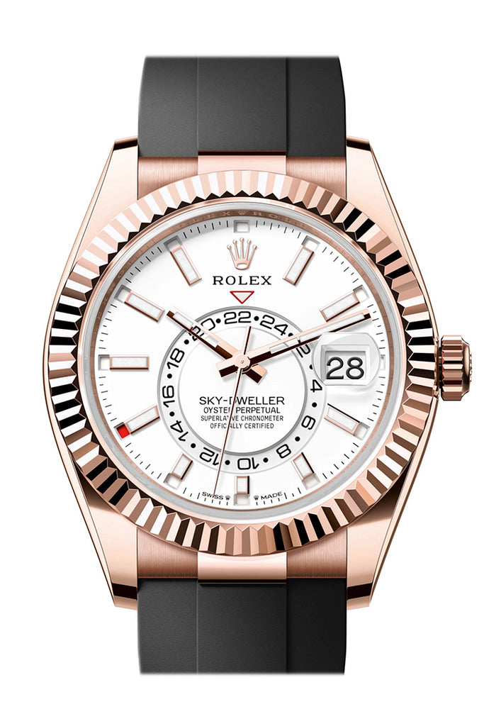 Rolex Sky-Dweller 336235 Sky Dweller 42 White Dial Dial Rose Gold Mens