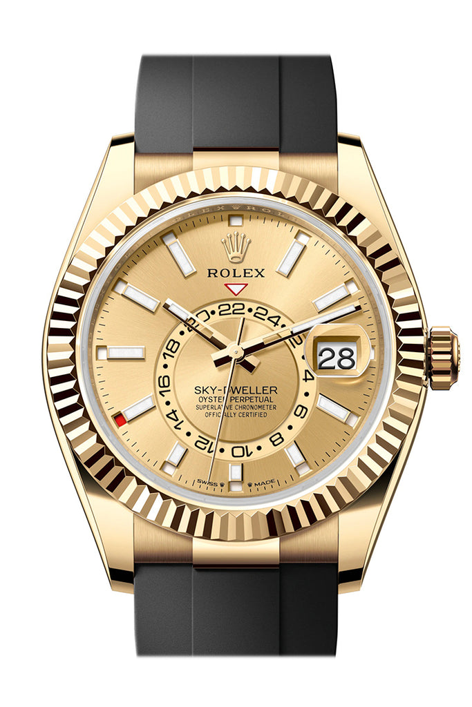 Rolex Sky-Dweller 336238 Sky Dweller 42 Champagne Dial Yellow Gold Mens
