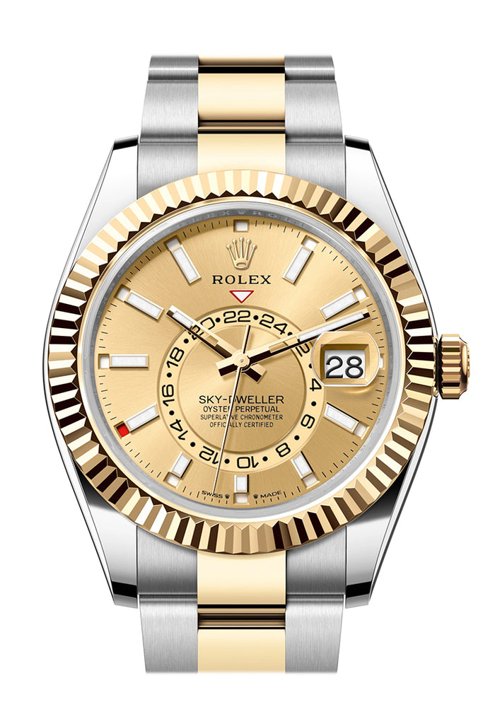 Rolex Sky-Dweller 336933 Sky Dweller 42 Champagne Dial Yellow Gold Stainless Steel Oyster Mens Main image