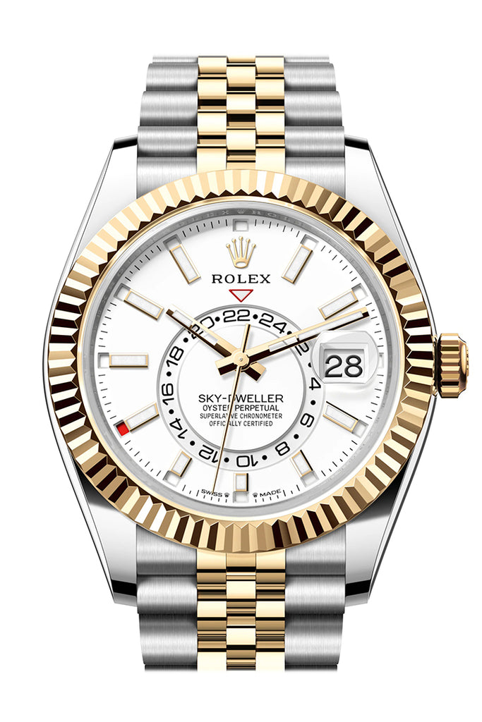 Rolex Sky-Dweller 336933 Sky Dweller 42 White Dial Yellow Gold Stainless Steel Jubilee Mens Main image