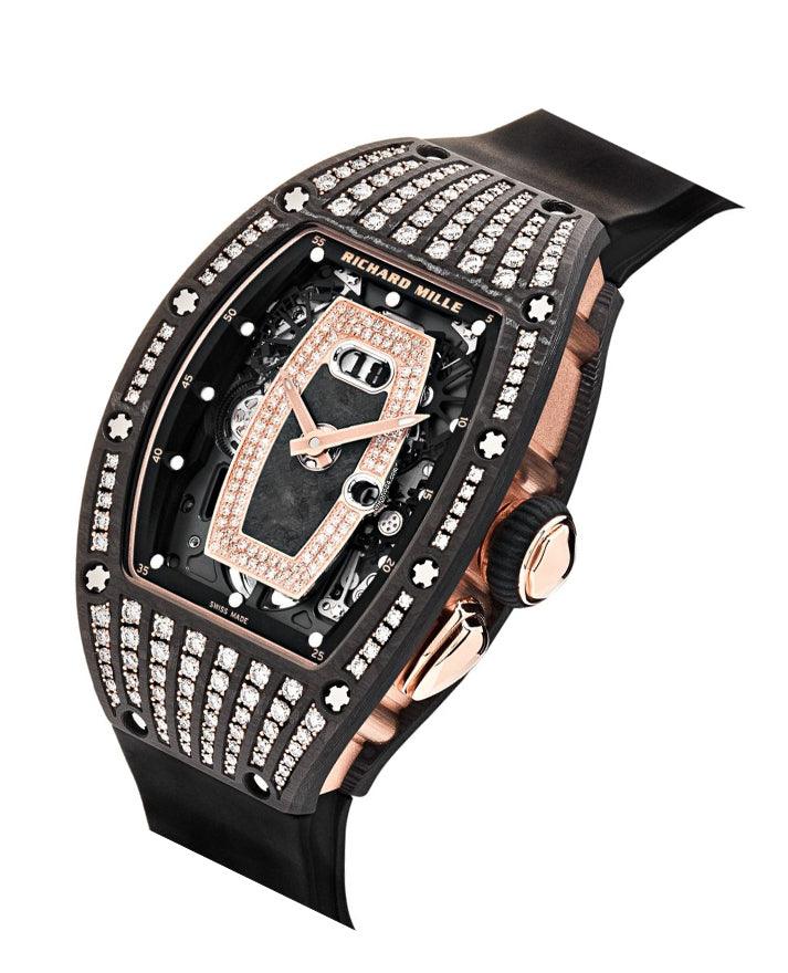 Richard Mille Automatic Winding Gem-Set Carbone TPT Diamond Black RM 037 - BRAND NEW Main image