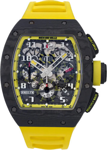 Richard Mille RM11-FM Chronograph Carbon 50mm Yellow Storm Openworked Dial Main image