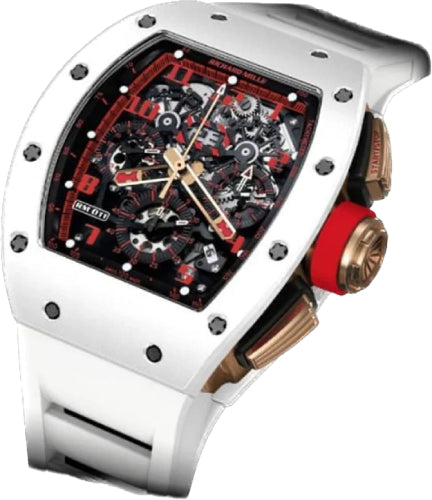 Richard Mille RM11-FM Chronograph Ceramic "White Demon" 50mm Openworked Dial