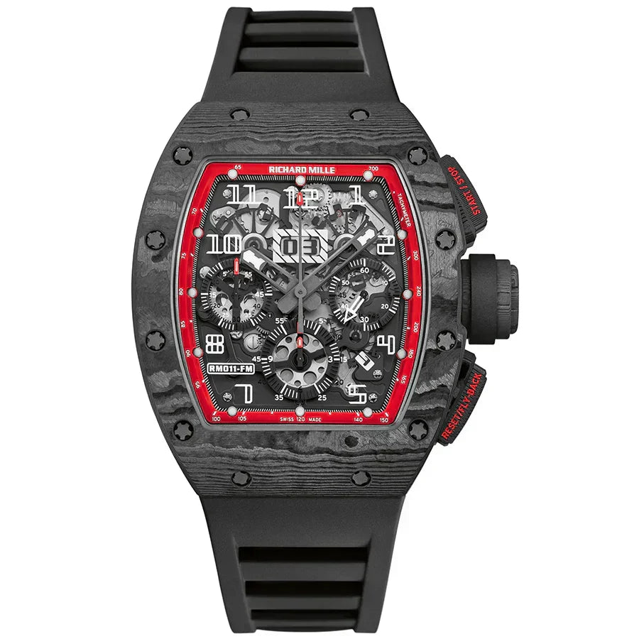 Richard Mille RM11-FM Chronograph Felipe Massa Black Night NTPT Carbon 50mm Openworked Dial Main image