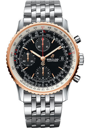 Breitling Navitimer U13324211B1A1 1 Chronograph 41 Steel and Red Gold Case - Black Dial - Steel Pilot Bracelet Main image