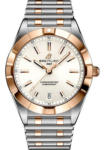 Breitling Chronomat U77310101A1U1 32 Steel and 18K Red Gold - White Dial - Metal Bracelet Main image