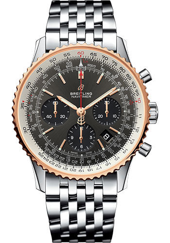 Breitling Navitimer UB0121211F1A1 1 B01 Chronograph 43 Steel and Red Gold Case - Stratos Gray Dial - Steel Pilot Bracelet Main image